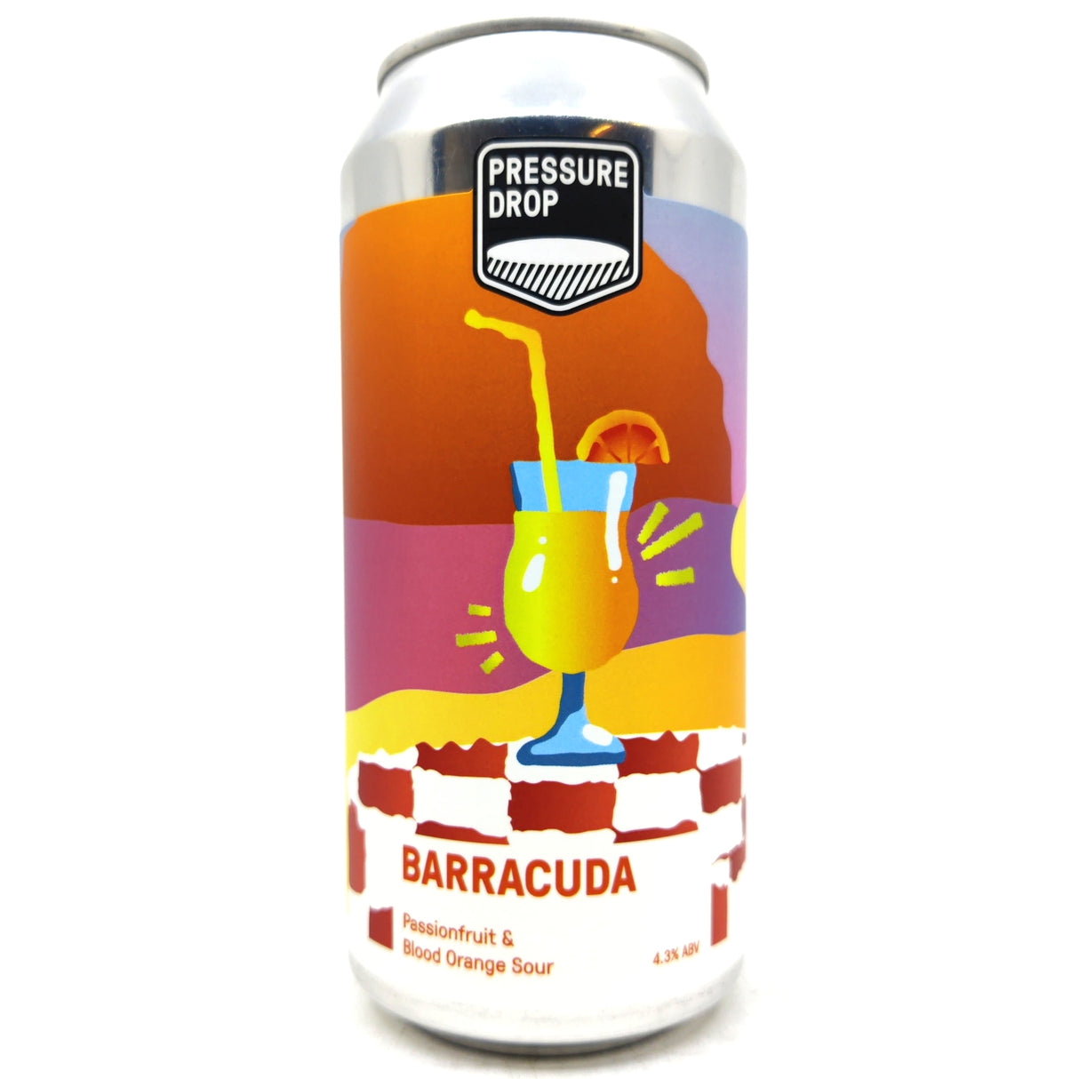 Pressure Drop Barracuda Passionfruit & Blood Orange Sour 4.3% (440ml can)-Hop Burns & Black