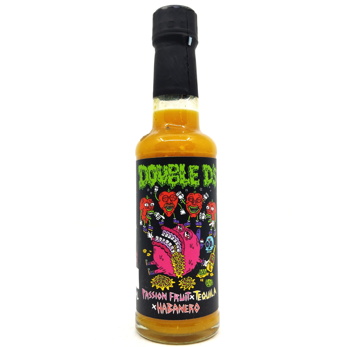 Double D's Passion fruit x Tequila x Habanero Hot Sauce (150ml)-Hop Burns & Black