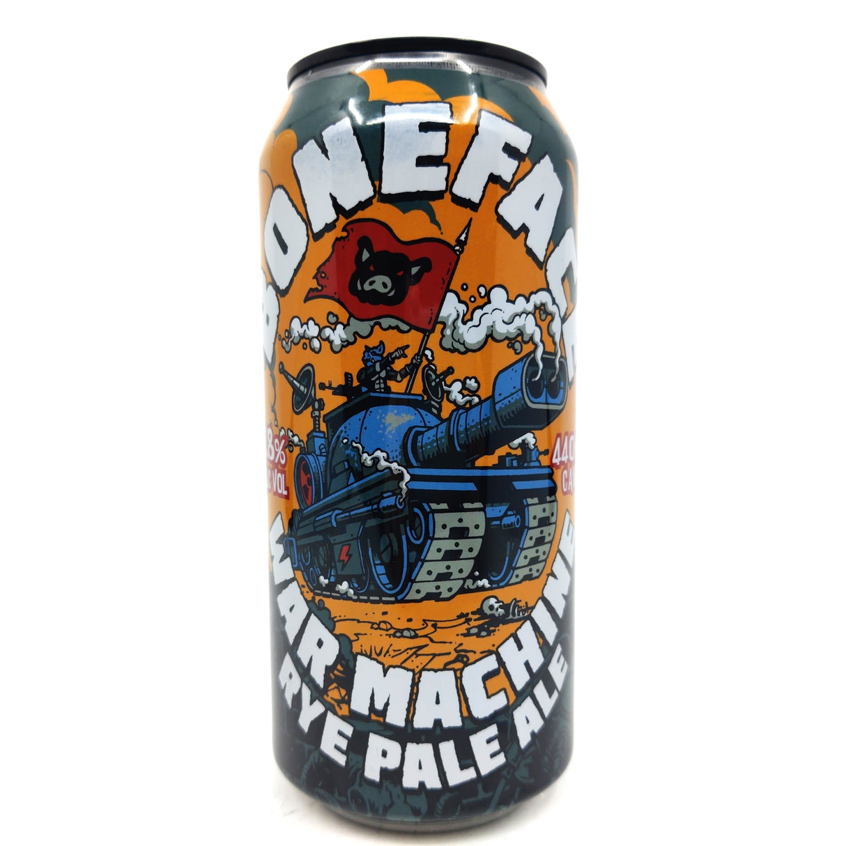 Boneface War Machine Rye Pale Ale 5.8% (440ml can)-Hop Burns & Black