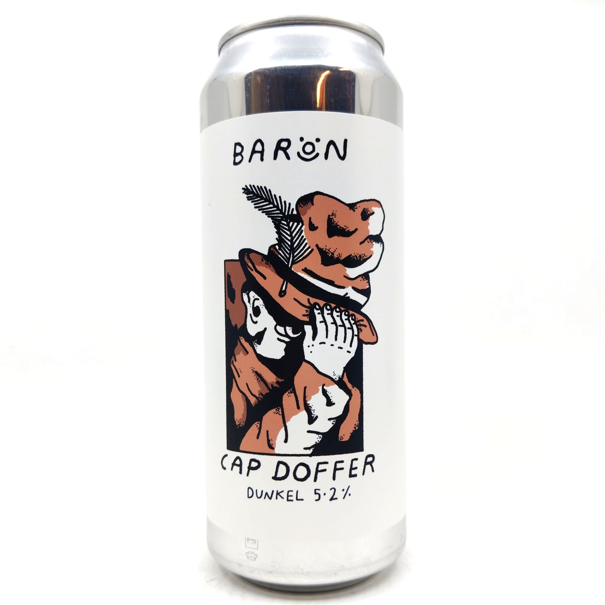 Baron Brewing Cap Doffer Dunkel 5.2% (500ml can)-Hop Burns & Black