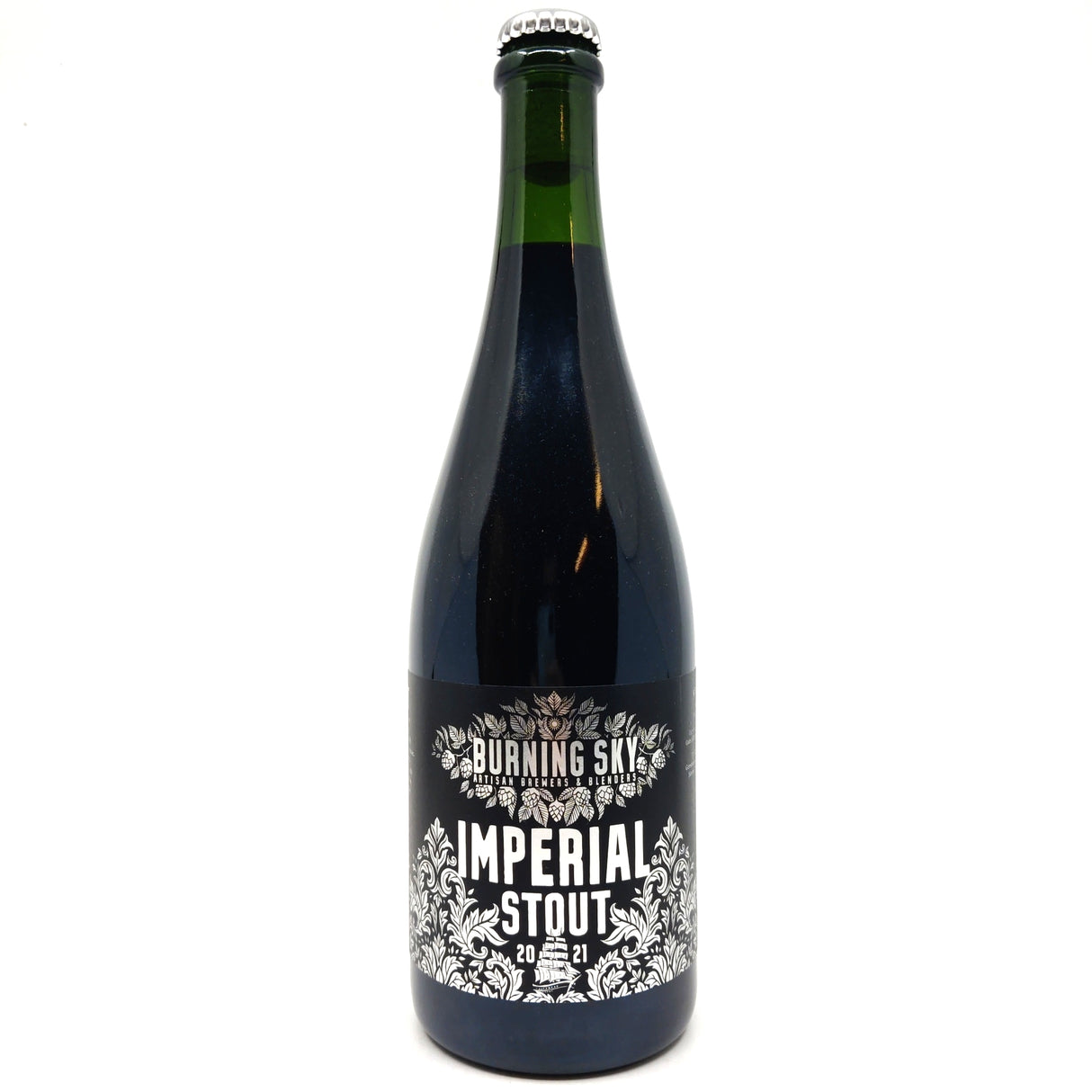 Burning Sky Imperial Stout 8.5% (750ml)-Hop Burns & Black
