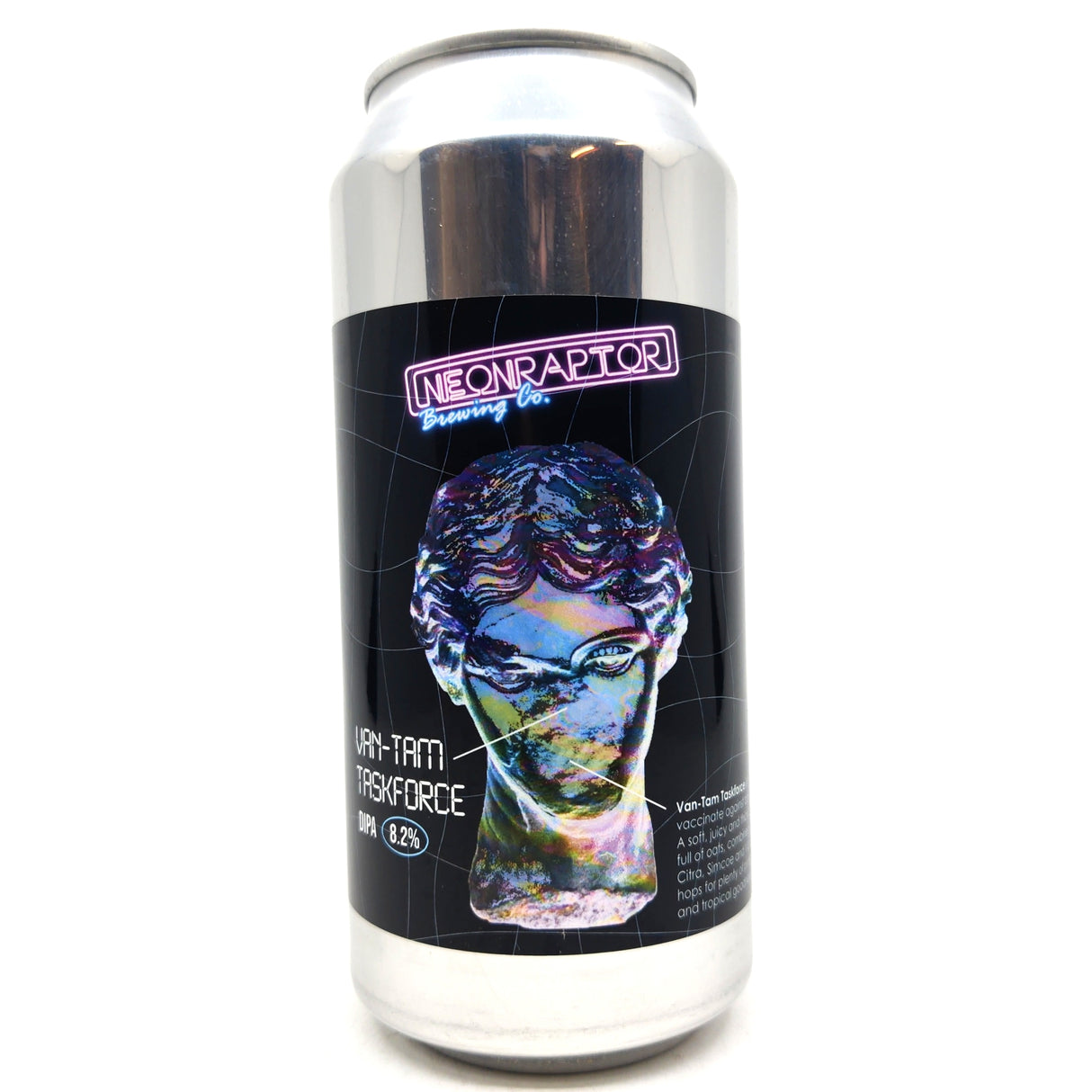 Neon Raptor Van Tam Taskforce Double IPA 8.2% (440ml can)-Hop Burns & Black
