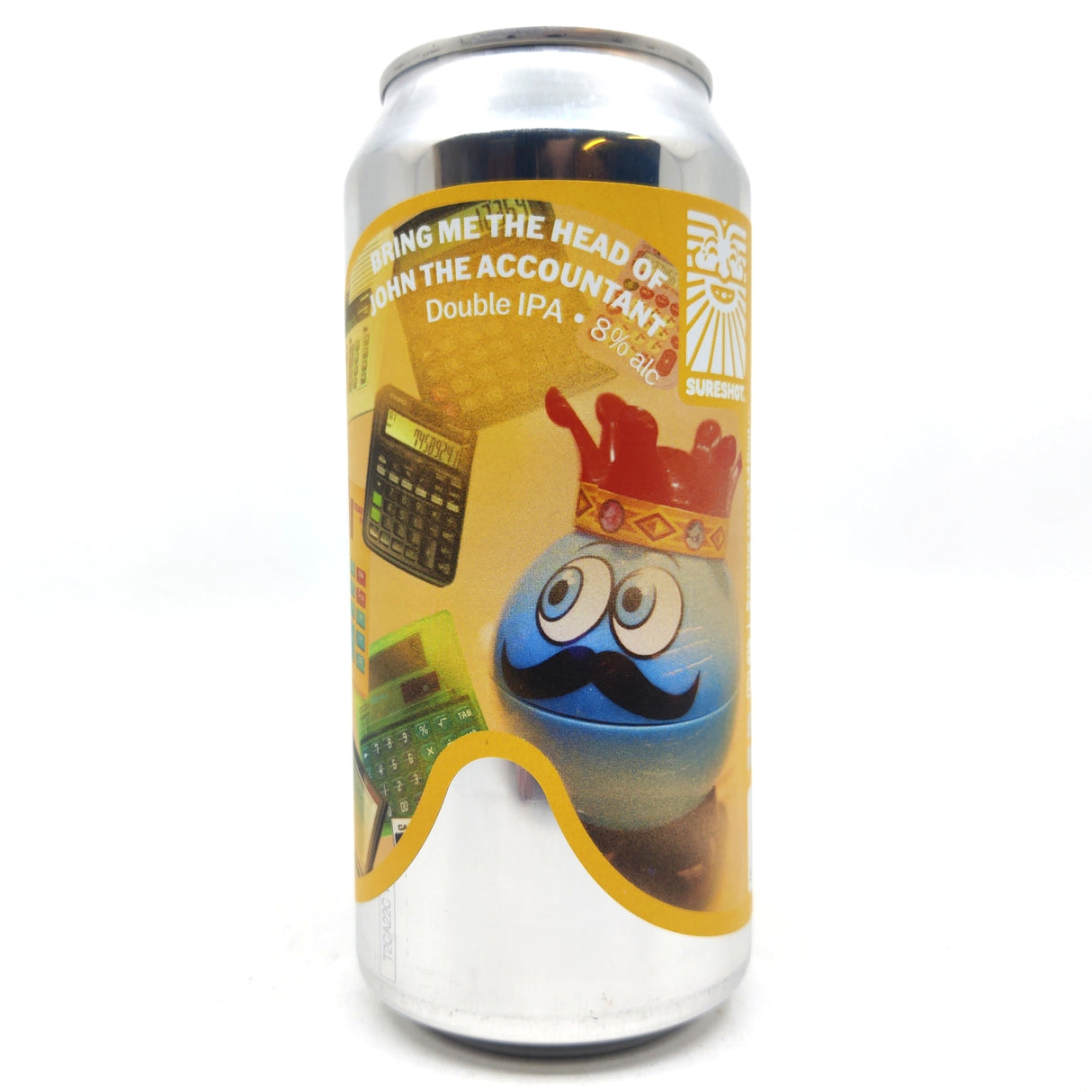 Sureshot Bring Me The Head Of John The Accountant Double IPA 8% (440ml can)-Hop Burns & Black