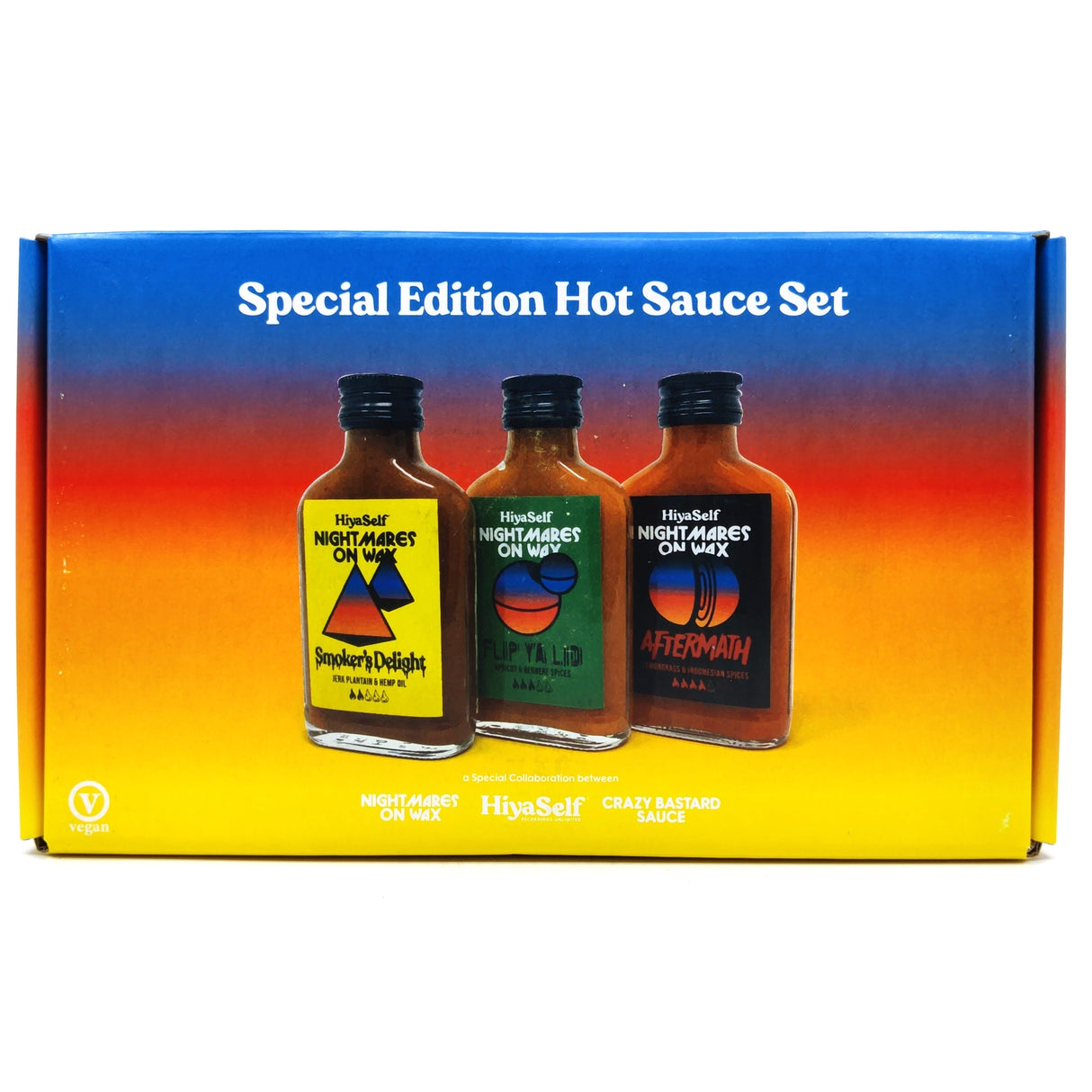 Nightmares on Wax x Hiyaself x Crazy Bastard 3 Sauce Set (3x 100ml)-Hop Burns & Black