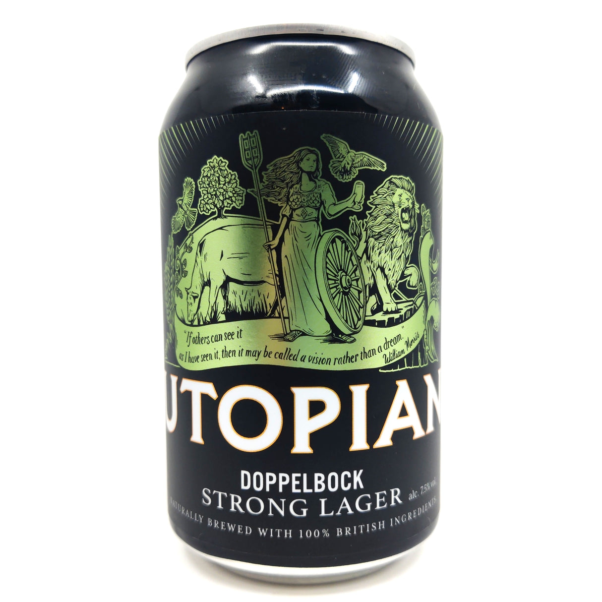 Utopian Doppelbock 7.5% (330ml can)-Hop Burns & Black