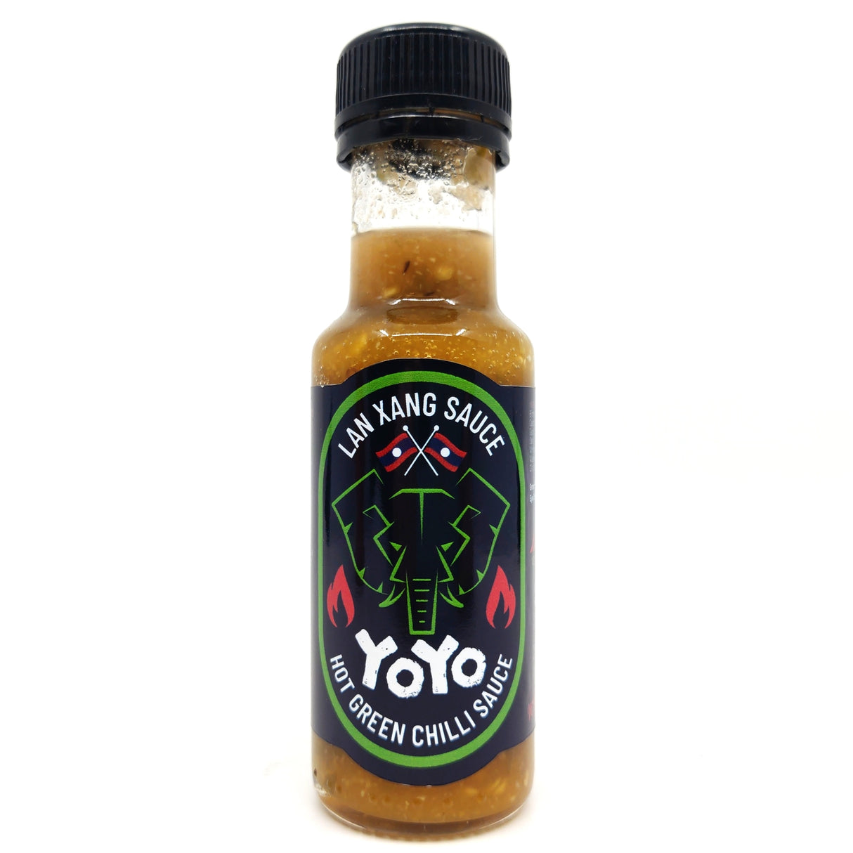 Yoyo Laos Lan Xang Hot Green Chilli Sauce (100ml)-Hop Burns & Black