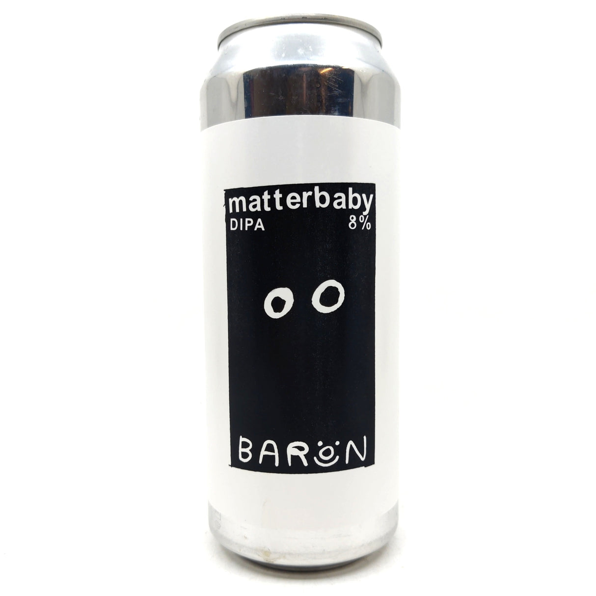 Baron Brewing Matterbaby Double IPA 8% (500ml can)-Hop Burns & Black