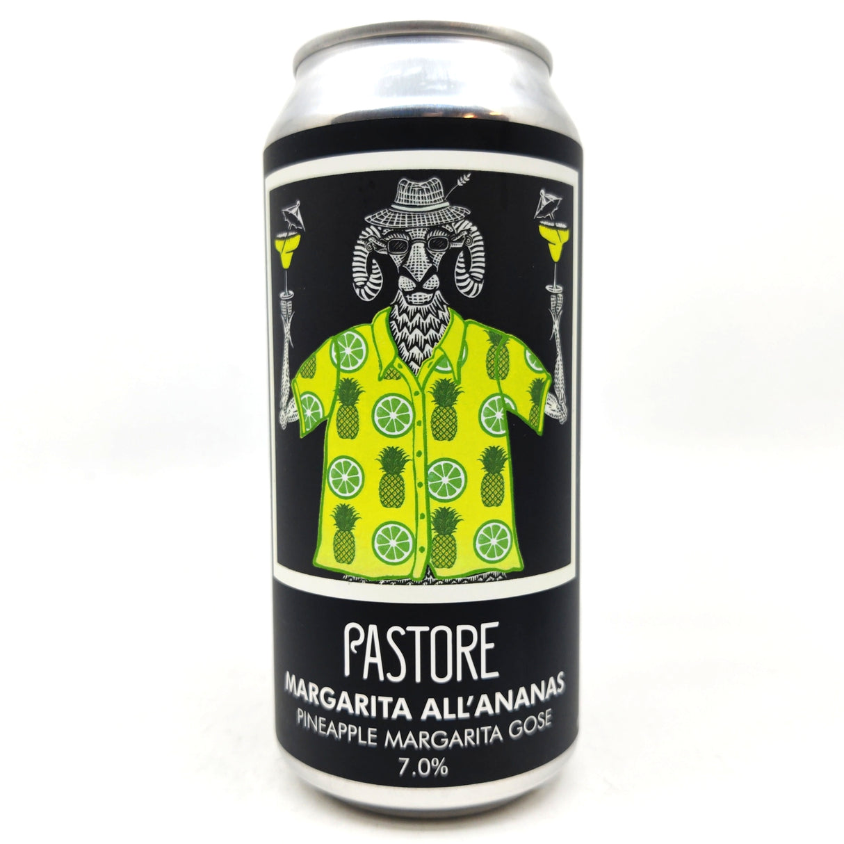 Pastore Margarita All'ananas Pineapple Margarita Gose 7% (440ml can)-Hop Burns & Black