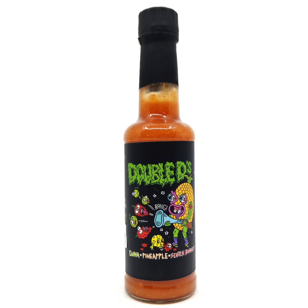 Double D's Pineapple x Guava x Scotch Bonnet Hot Sauce (150ml)-Hop Burns & Black