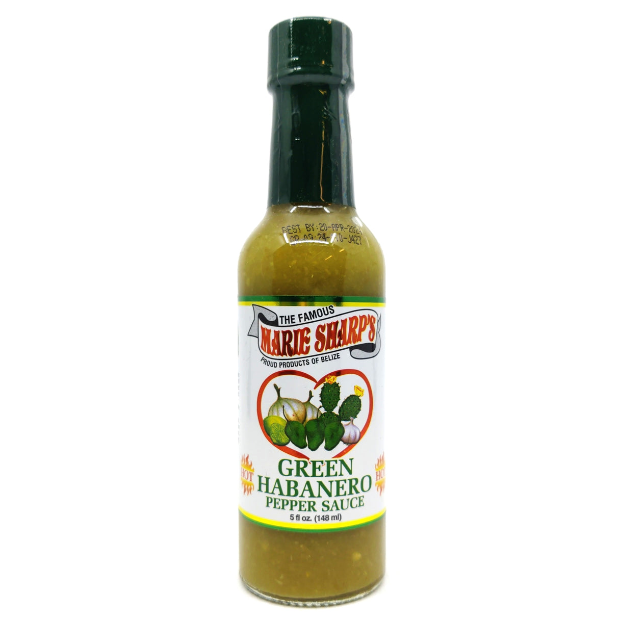 Marie Sharp's Green Habanero Pepper Sauce (148ml)-Hop Burns & Black