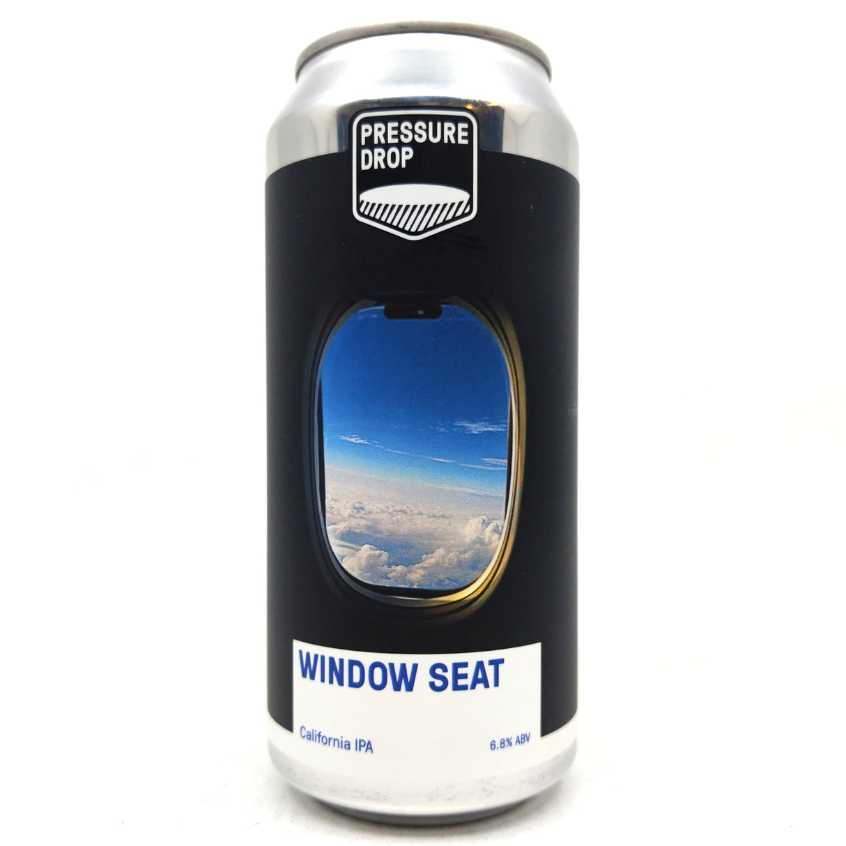 Pressure Drop Window Seat California IPA 6.8% (440ml can)-Hop Burns & Black