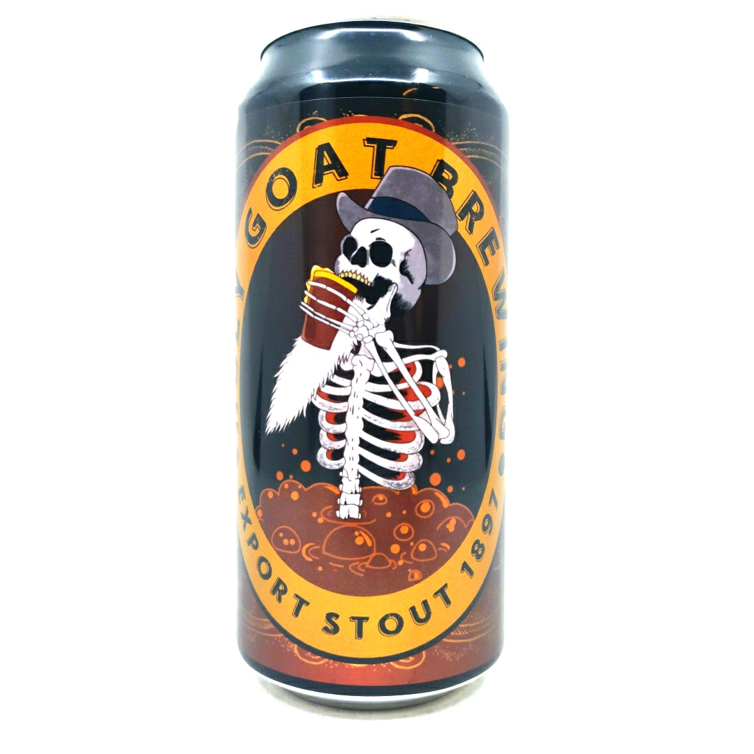 Holy Goat Export Stout 1897 7.5% (440ml can)-Hop Burns & Black