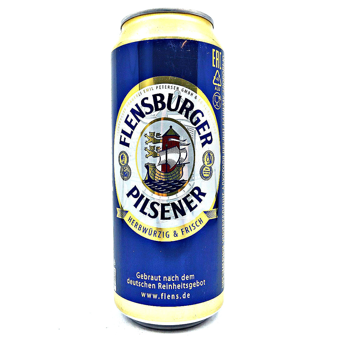 Flensburger Pilsener 4.8% (500ml can)-Hop Burns & Black