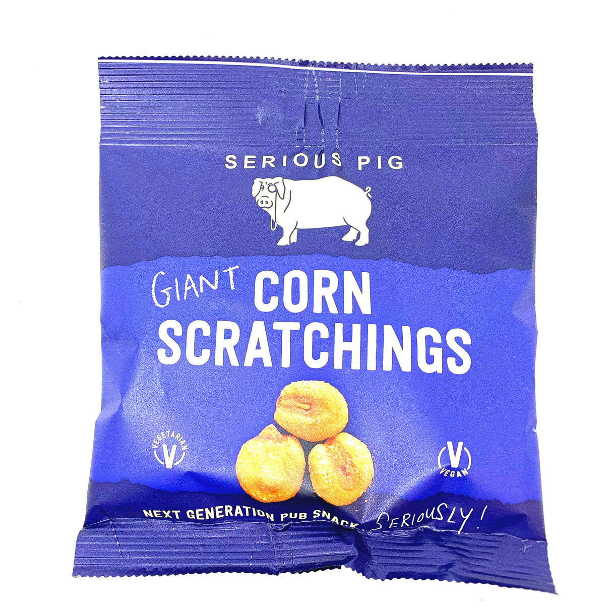 Serious Pig Giant Corn Scratchings (35g)-Hop Burns & Black