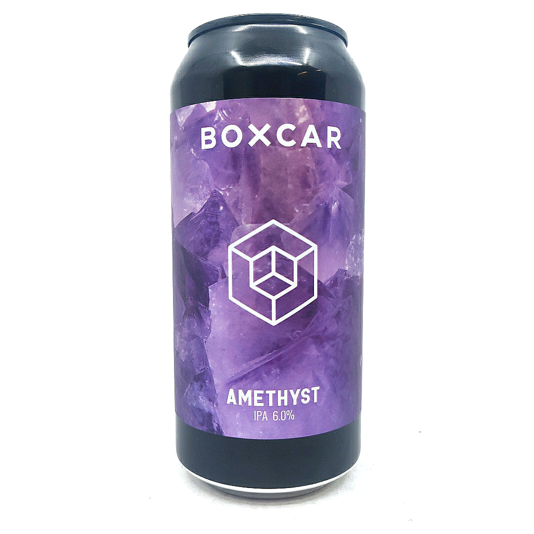 Boxcar Amethyst Enigma IPA 6% (440ml can)-Hop Burns & Black