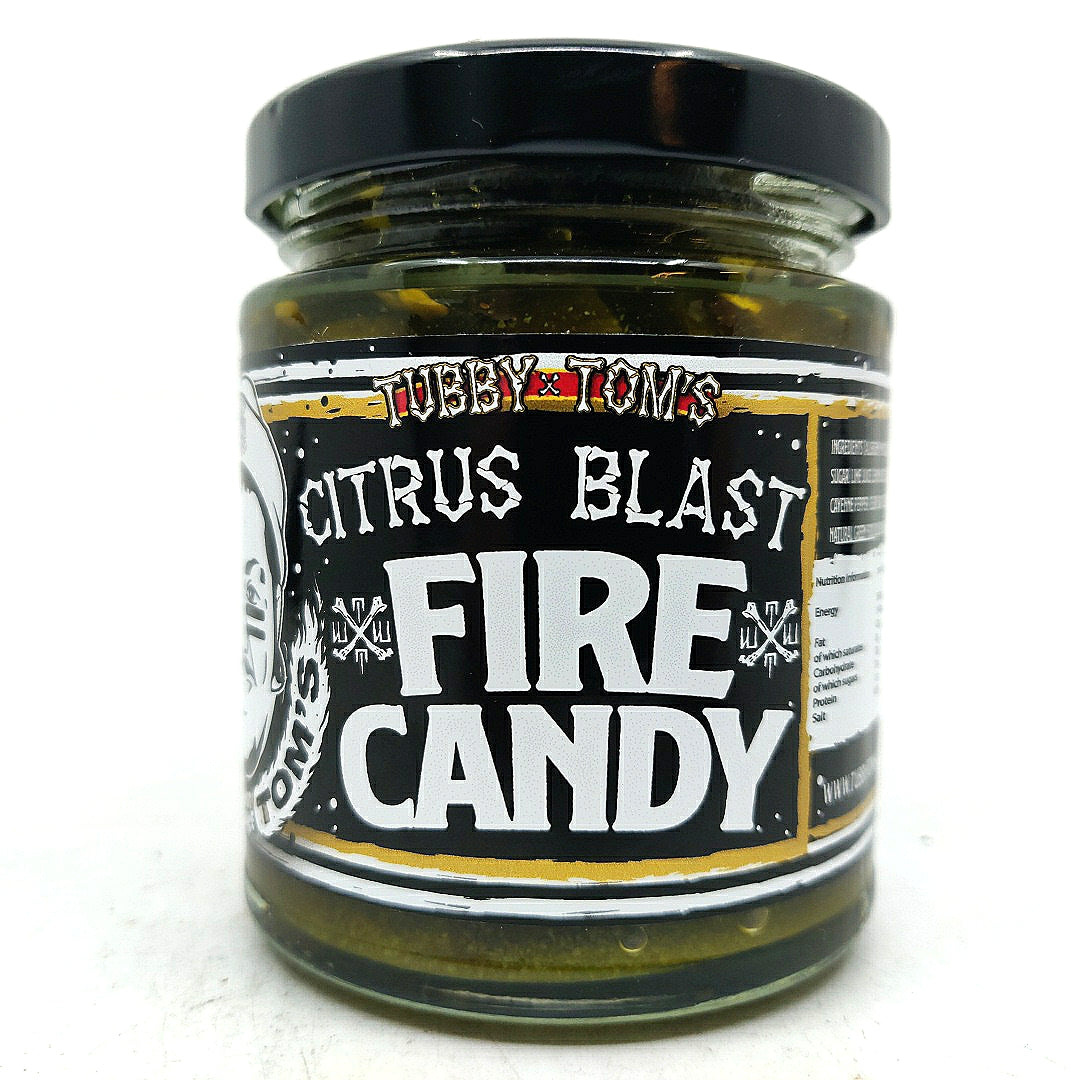 Tubby Tom's Citrus Blast Fire Candy Candied Jalapenos (190g)-Hop Burns & Black