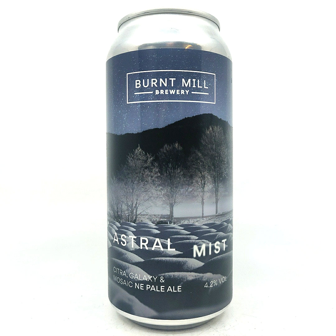 Burnt Mill Astral Mist Gluten Free New England Pale Ale 4.2% (440ml can)-Hop Burns & Black