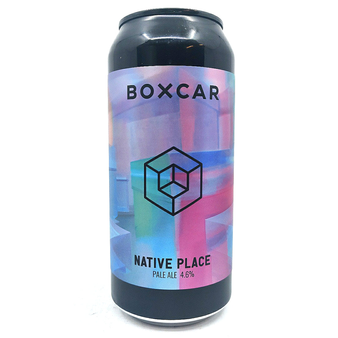 Boxcar Native Place Pale Ale 4.6% (440ml can)-Hop Burns & Black