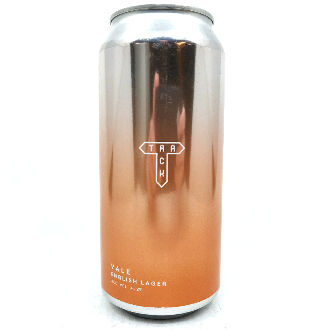 Track Vale English Lager 4.2% (440ml can)-Hop Burns & Black