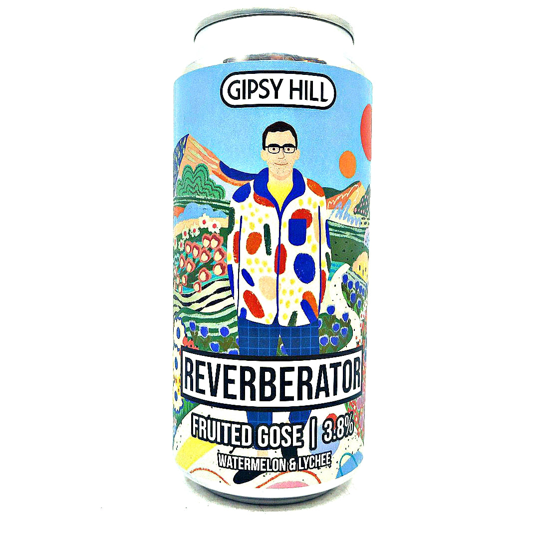 Gipsy Hill Reverberator Watermelon & Lychee Gose 3.8% (440ml can)-Hop Burns & Black