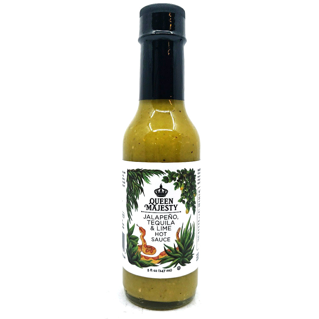 Queen Majesty Jalapeño Tequila & Lime Hot Sauce (147ml)-Hop Burns & Black