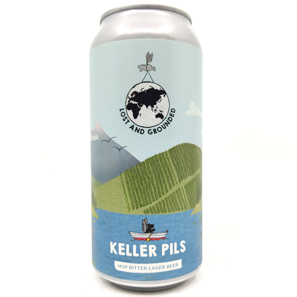 Lost & Grounded Keller Pils 4.8% (440ml can)-Hop Burns & Black