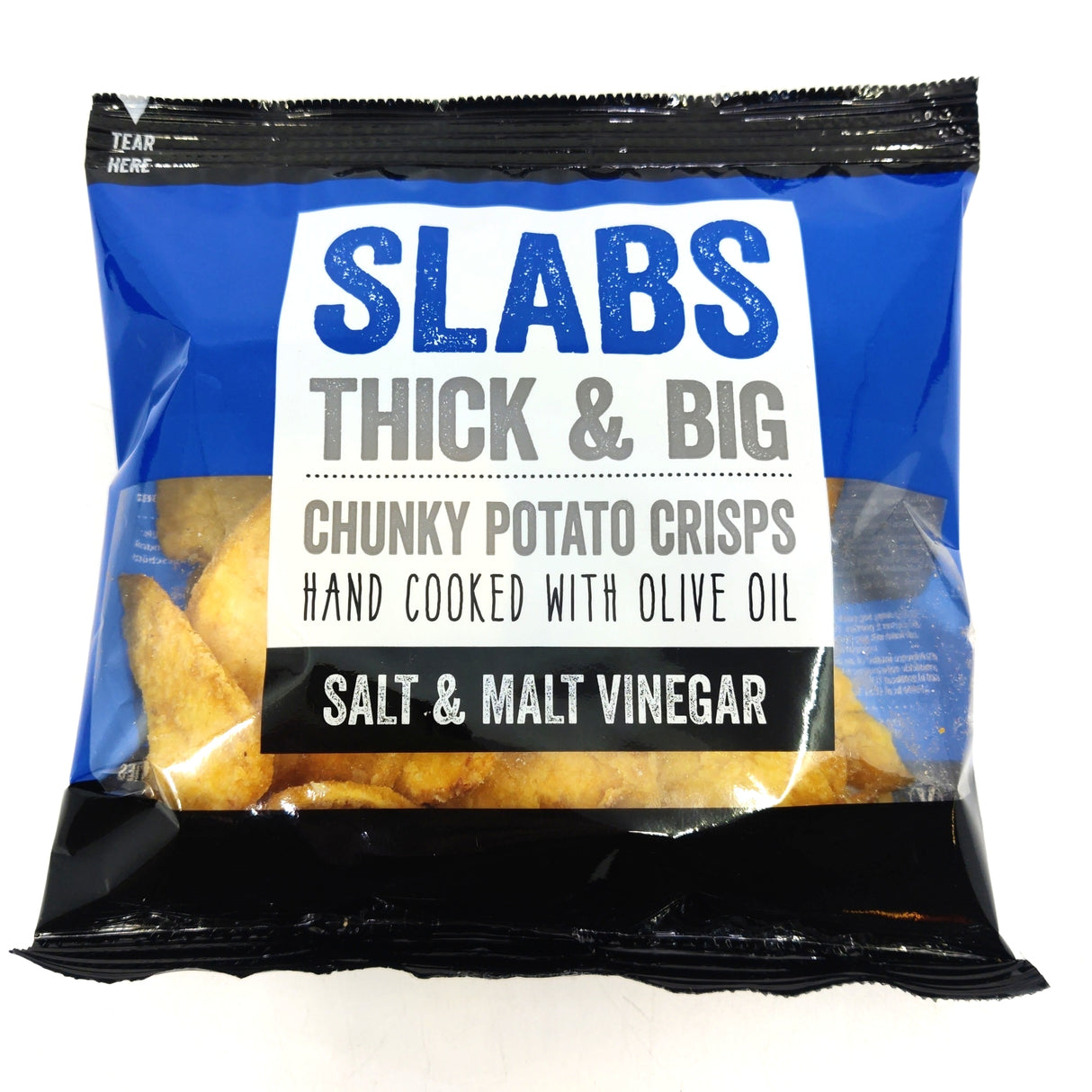 Slabs Salt & Malt Vinegar Chunky Potato Crisps (80g)-Hop Burns & Black