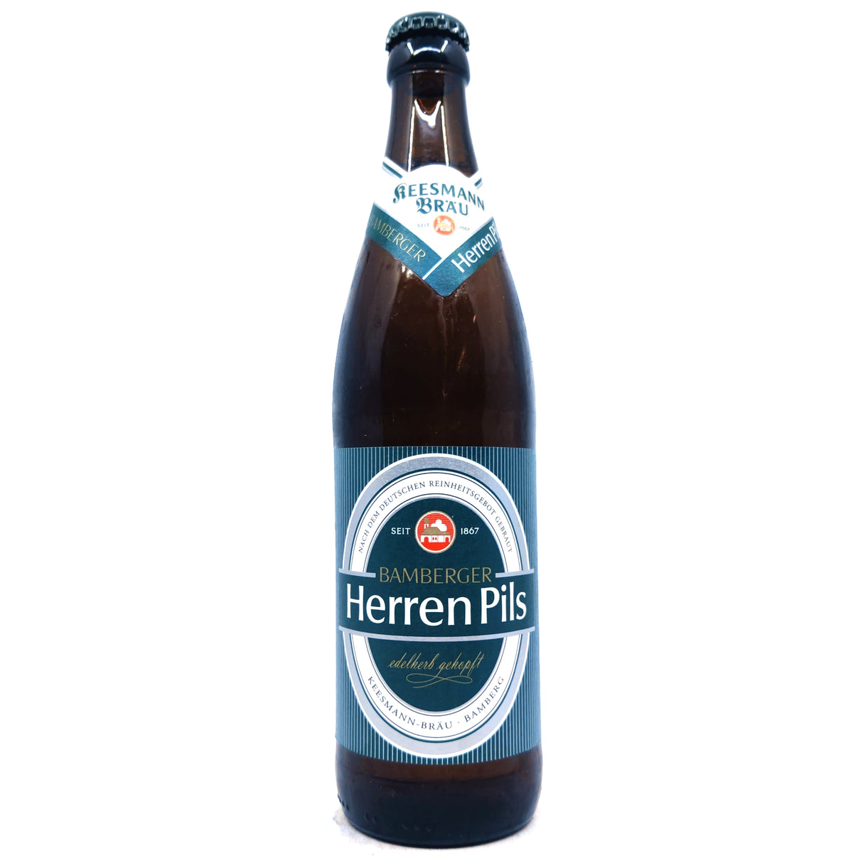 Keesmann Brau Herren Pils 4.8% (500ml)-Hop Burns & Black