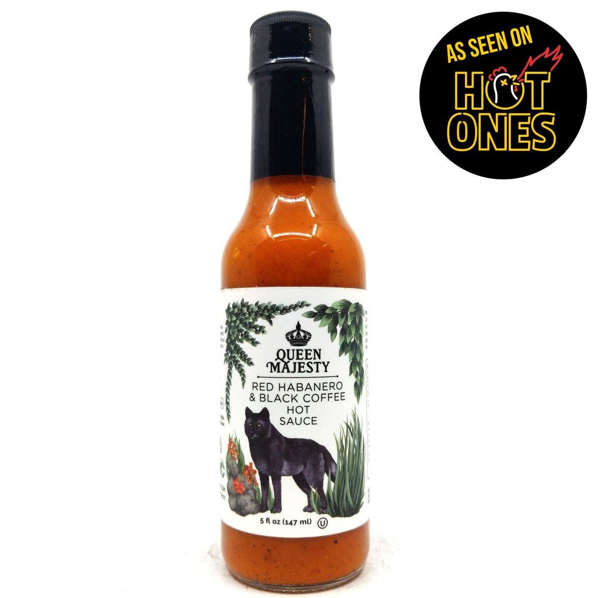 Queen Majesty Red Habanero & Black Coffee Hot Sauce (147ml)-Hop Burns & Black
