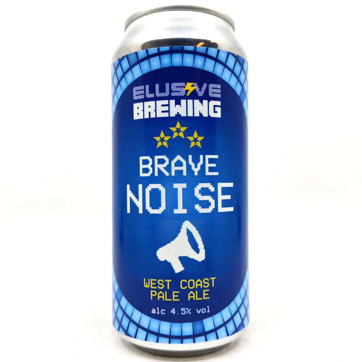 Elusive Brewing Brave Noise West Coast Pale Ale 4.5% (440ml can)-Hop Burns & Black