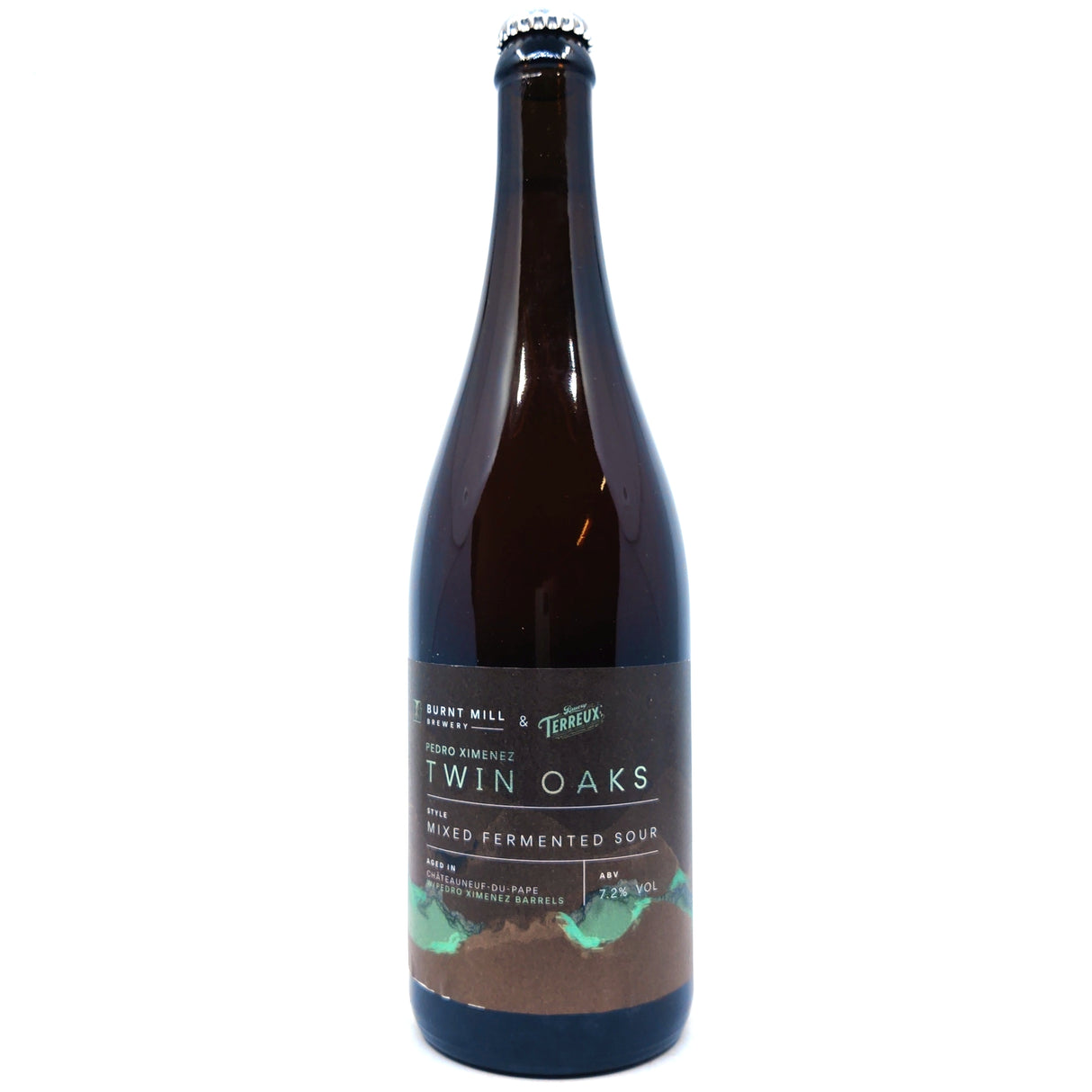 Burnt Mill x The Bruery Twin Oaks Pedro Ximinez Mixed Fermented Sour 7.2% (750ml)-Hop Burns & Black