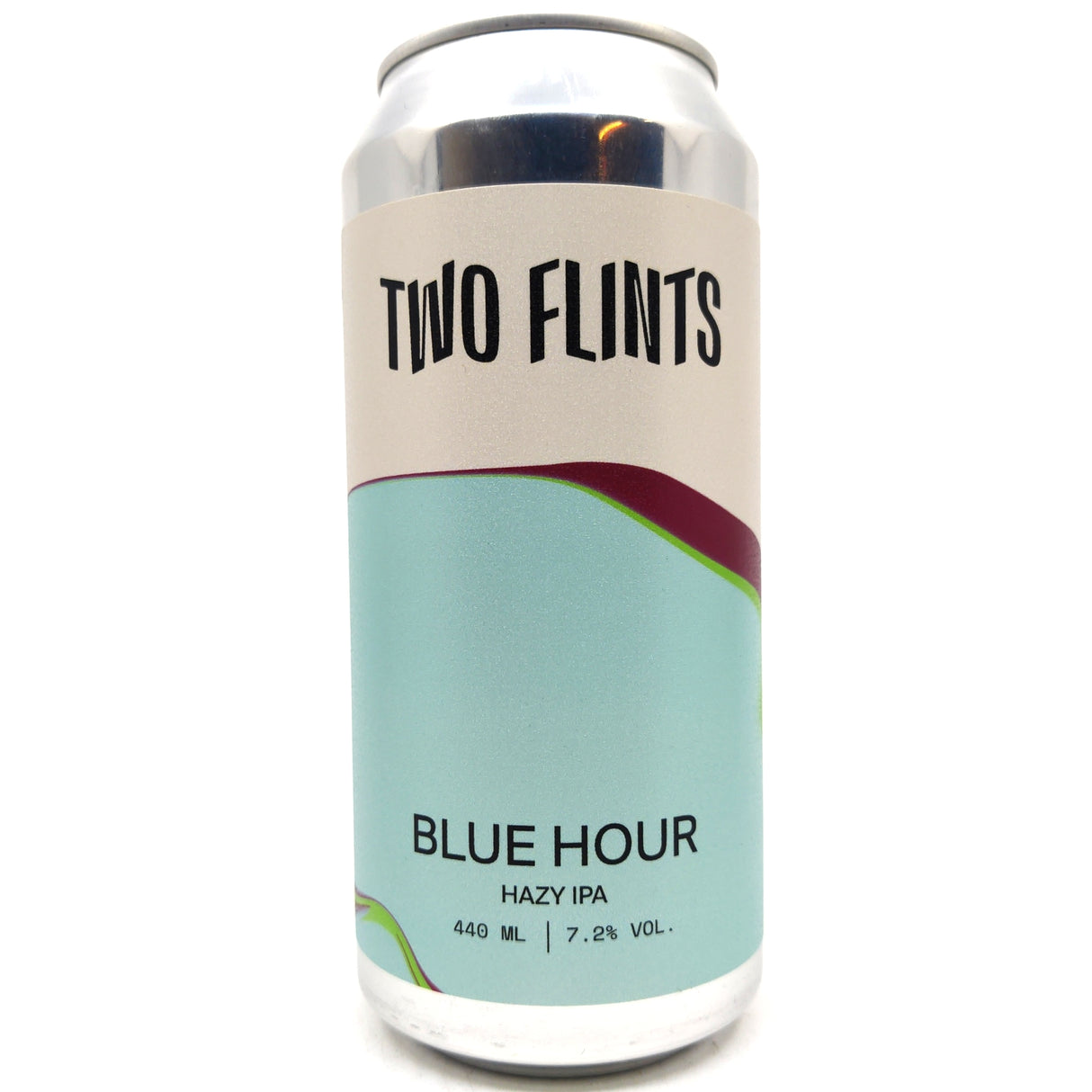 Two Flints Blue Hour Hazy IPA 7.2% (440ml can)-Hop Burns & Black