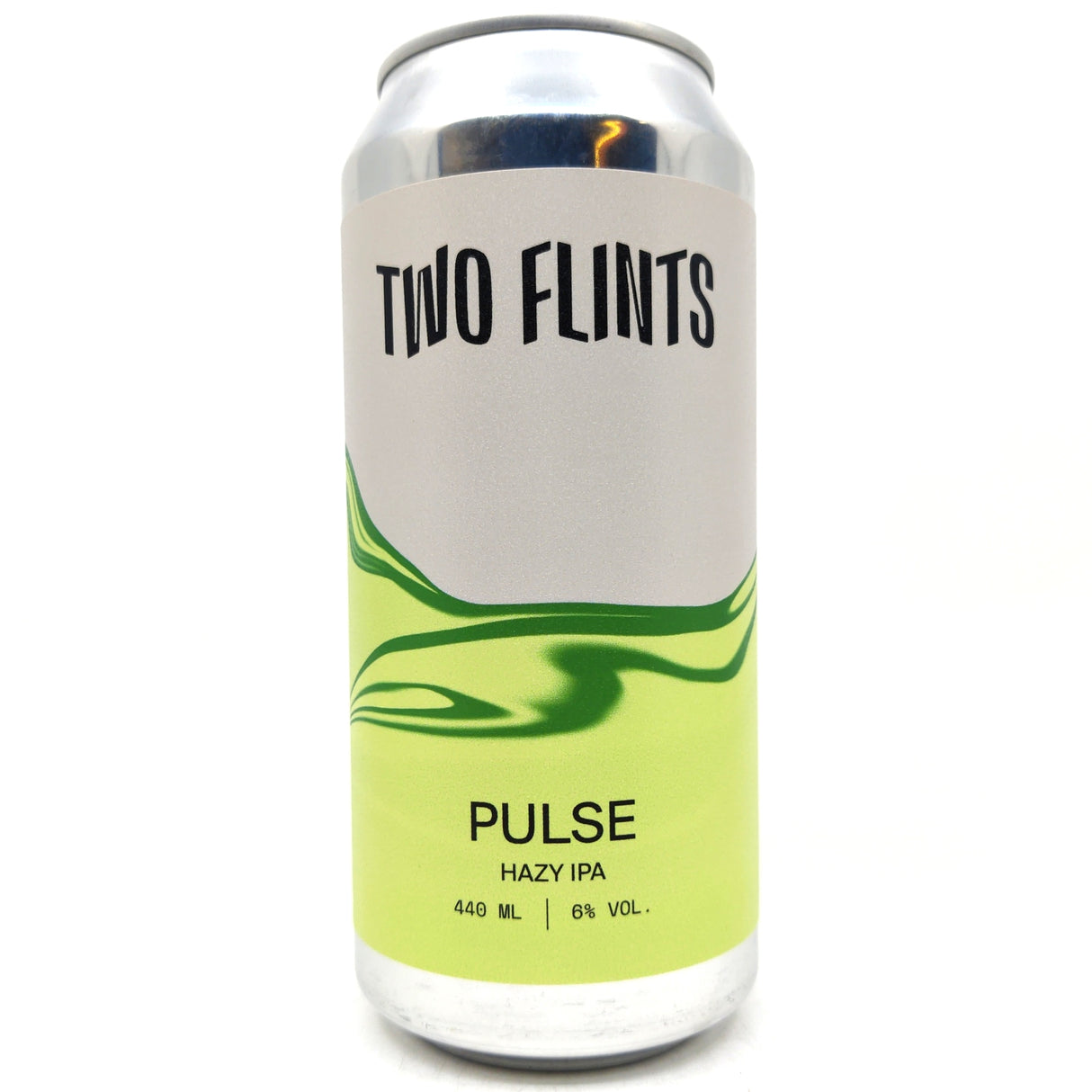 Two Flints Pulse Hazy IPA 6% (440ml can)-Hop Burns & Black
