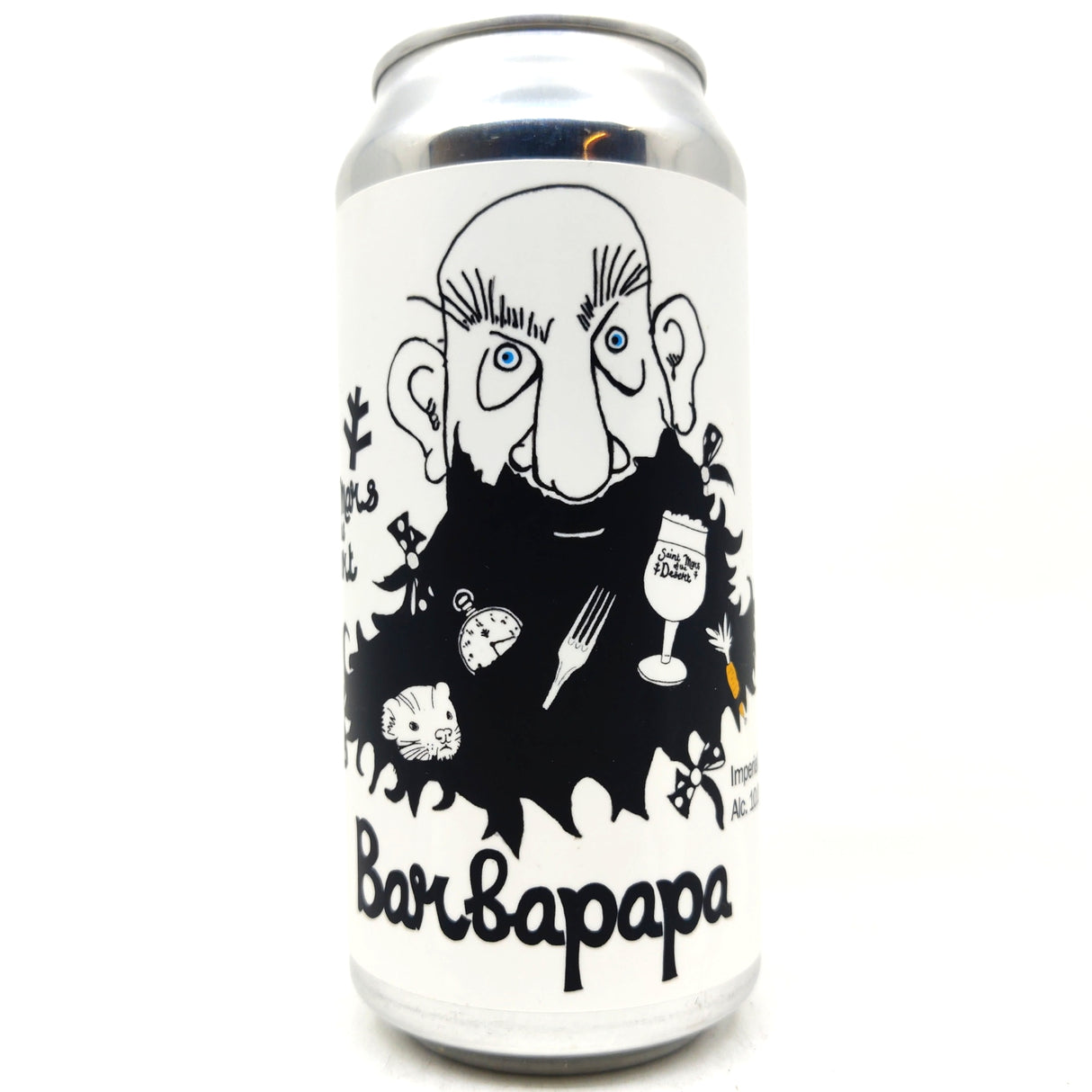 St Mars Of The Desert Barbapapa Imperial Stout 10% (440ml can)-Hop Burns & Black