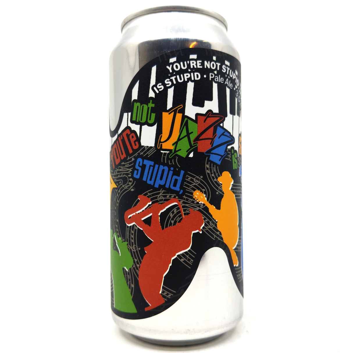 Sureshot You're Not Stupid, Jazz Is Stupid Mini Pale Ale 3.5% (440ml can)-Hop Burns & Black