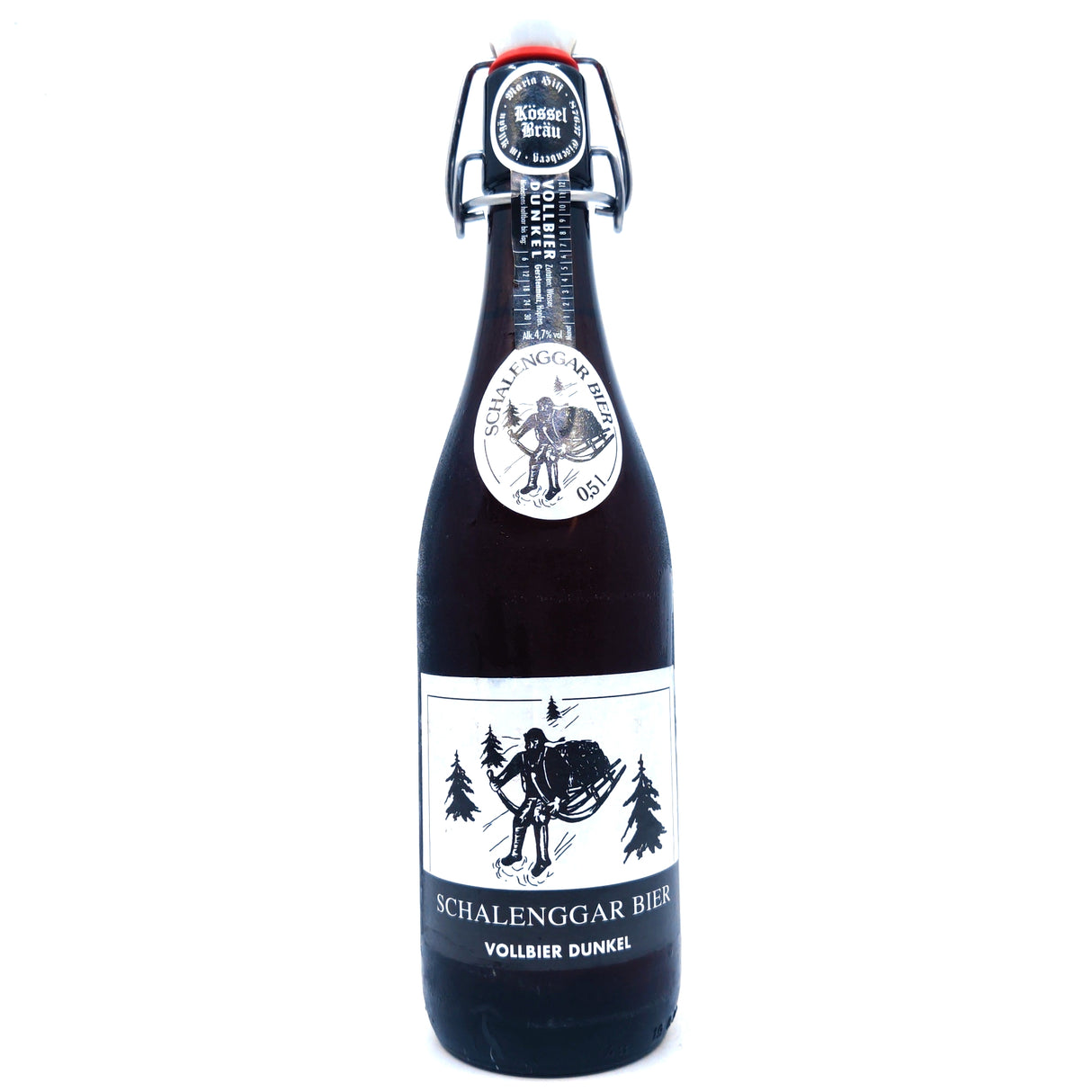 Kossel Brau Schalenggar Vollbier Dunkel 4.6% (500ml)-Hop Burns & Black
