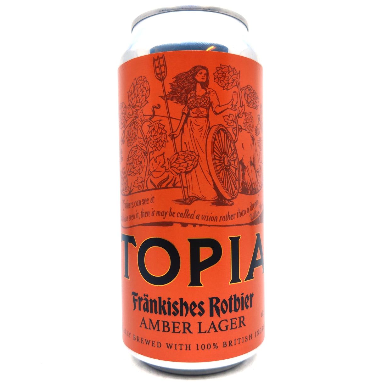 Utopian Frankishes Rotbier Amber Lager 5.4% (440ml can)-Hop Burns & Black