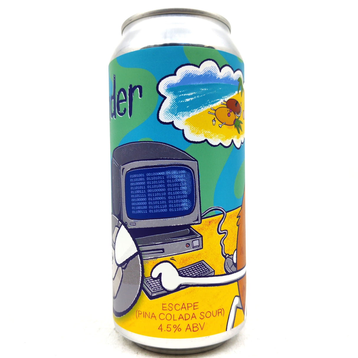 Yonder Escape (Pina Colada Sour) 4.5% (440ml can)-Hop Burns & Black