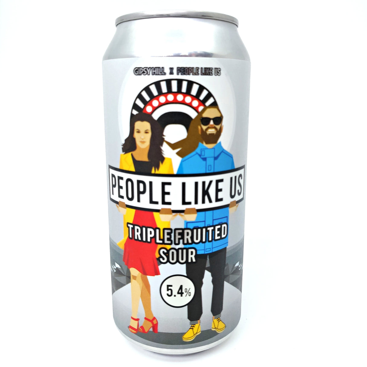 Gipsy Hill x People Like Us V2 Triple Fruited Sour 5.4% (440ml can)-Hop Burns & Black