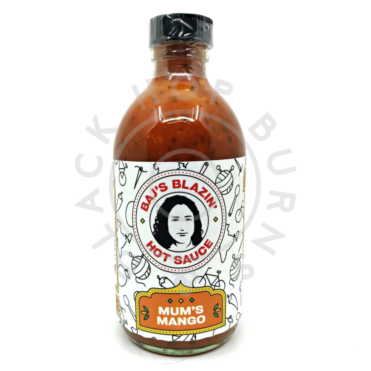 Baj's Blazin' Hot Sauce Mum’s Mango Hot Sauce (240ml)-Hop Burns & Black