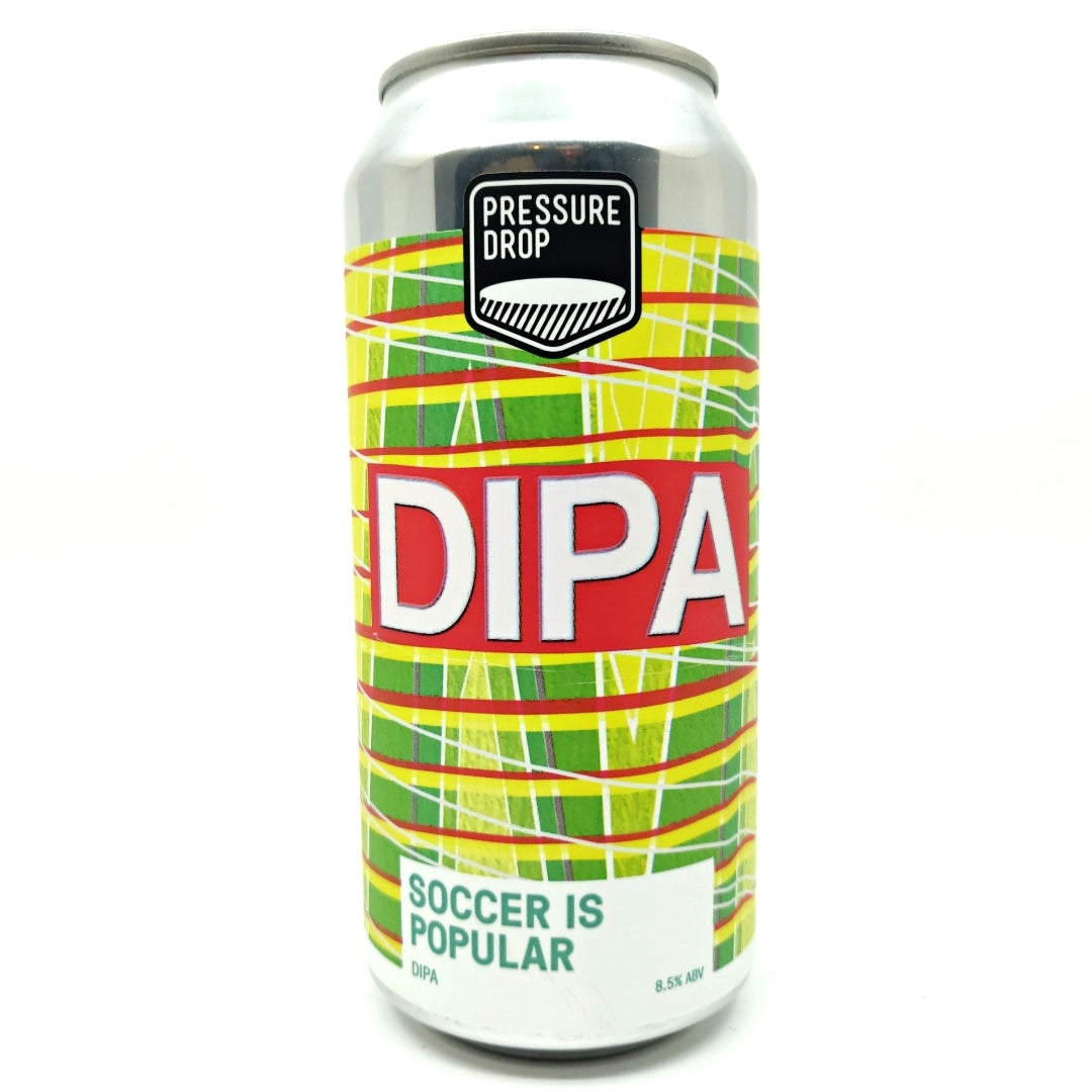 Pressure Drop Soccer Is Popular Double IPA 8.5% (440ml can)-Hop Burns & Black