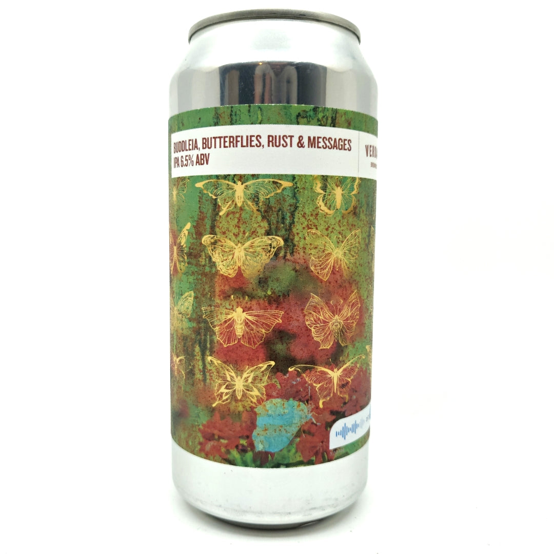 Verdant Buddleia, Butterflies, Rust & Messages IPA 6.5% (440ml can)-Hop Burns & Black