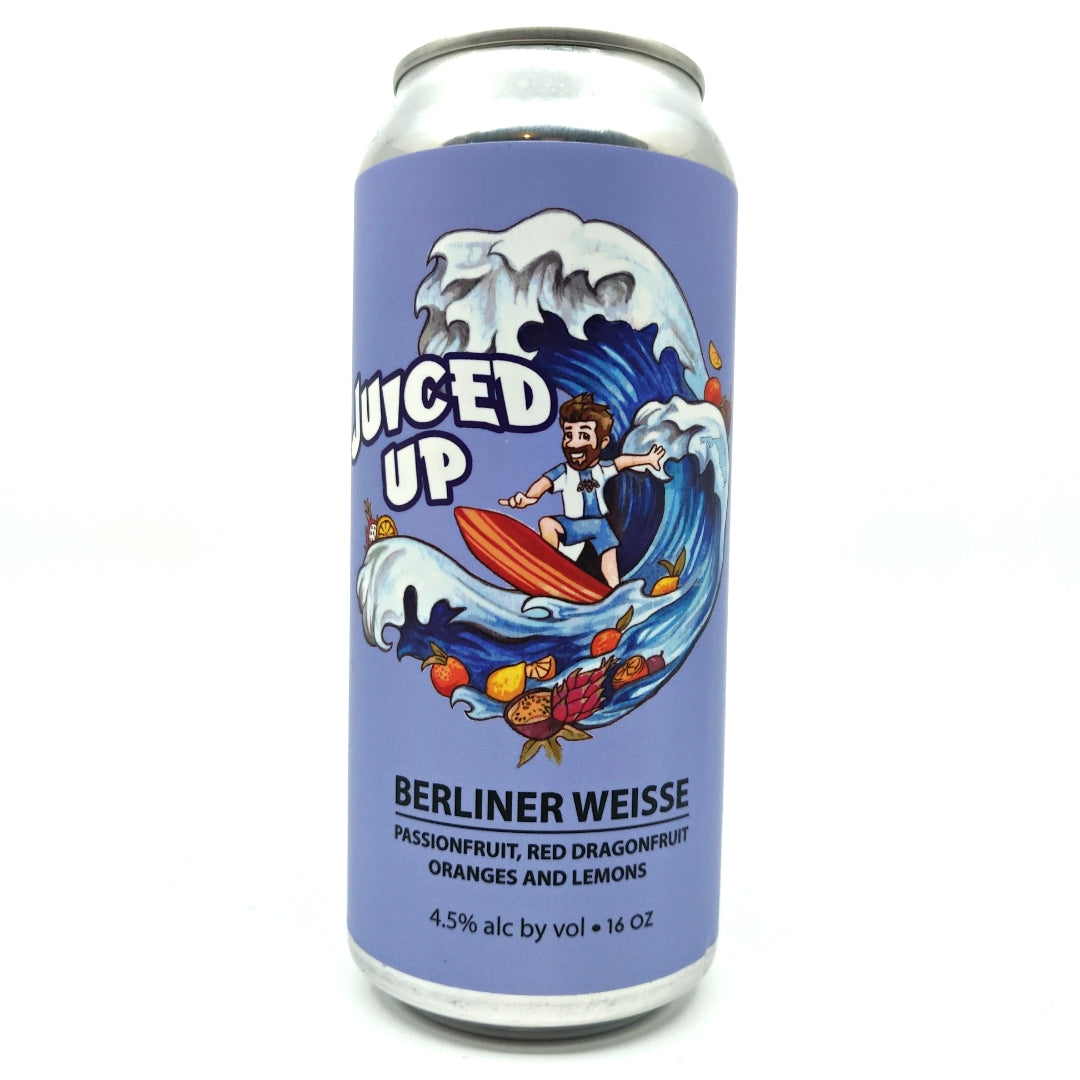 Escape Brewing Juiced Up Passionfruit, Red Dragonfruit, Oranges and Lemons Sour 4.5% (473ml can)-Hop Burns & Black