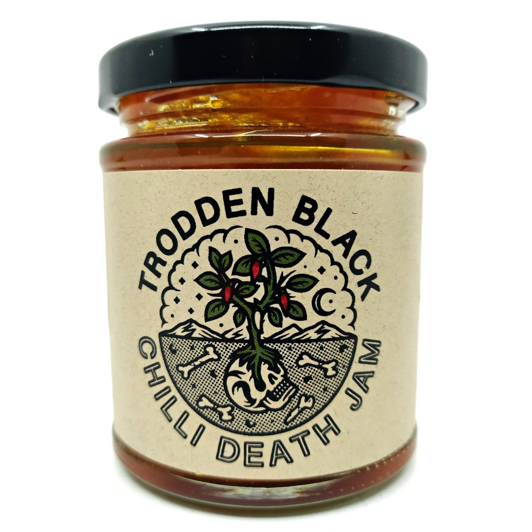 Trodden Black Pineapple Chilli Death Jam (200g)-Hop Burns & Black
