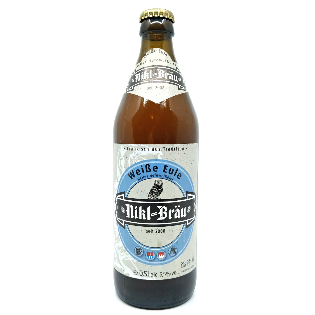 Nikl-Brau Weisse Eule Hefeweizen 5.5% (500ml)-Hop Burns & Black