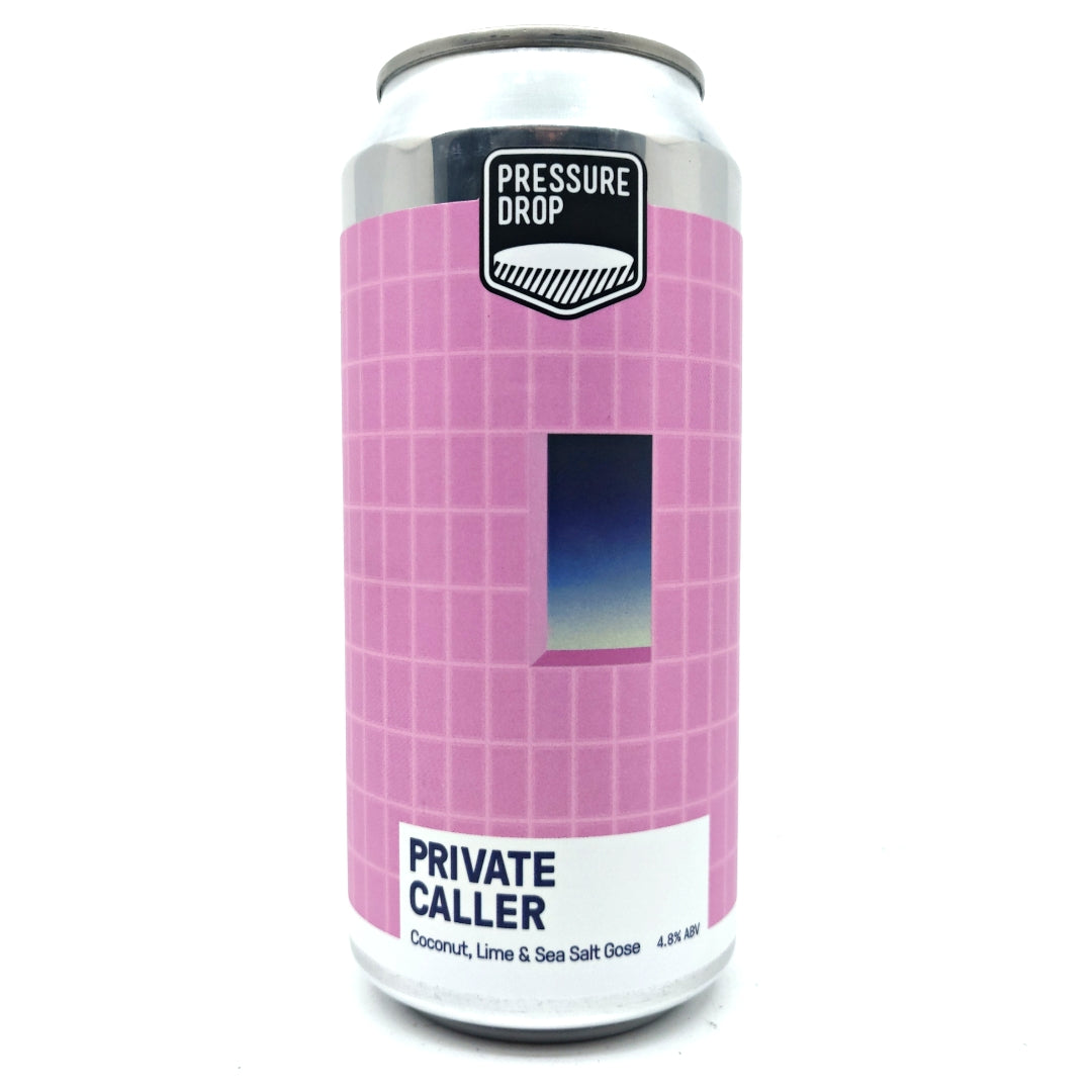Pressure Drop Private Caller Coconut, Lime & Sea Salt Gose 4.8% (440ml can)-Hop Burns & Black
