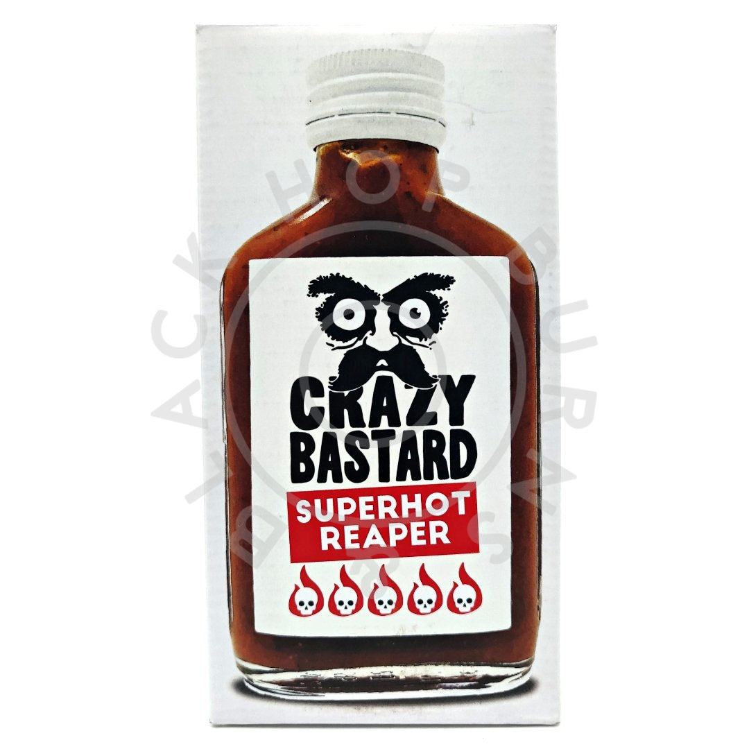 Crazy Bastard Superhot Reaper Hot Sauce (100ml)-Hop Burns & Black