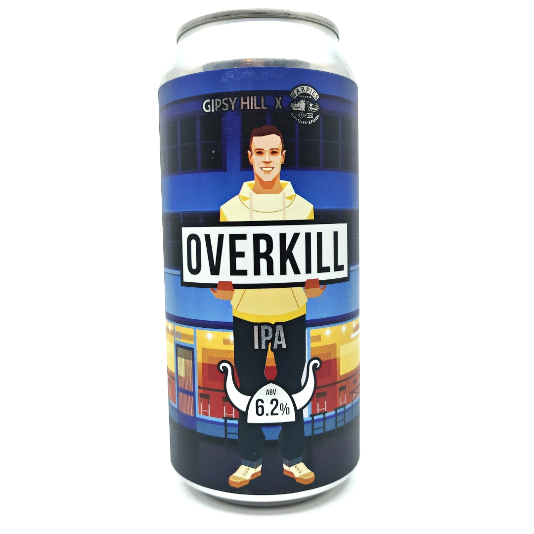 Gipsy Hill x Warpigs Overkill IPA 6.2% (440ml can)-Hop Burns & Black