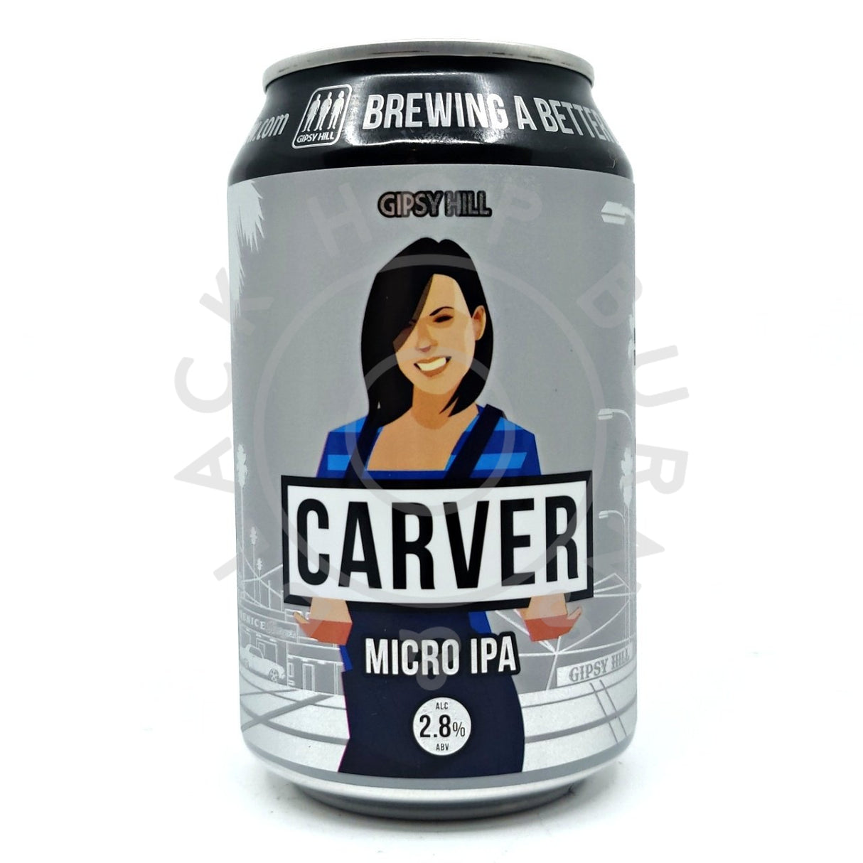 Gipsy Hill Carver Micro IPA 2.8% (330ml can)-Hop Burns & Black