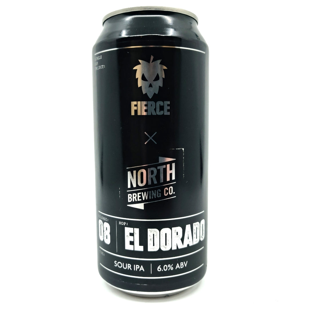 Fierce Beer x North Brewing Co Single Hop El Dorado Sour IPA 6% (440ml can)-Hop Burns & Black